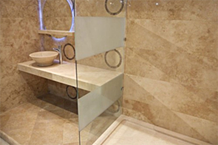 Salle de bain en pierre Normandie
